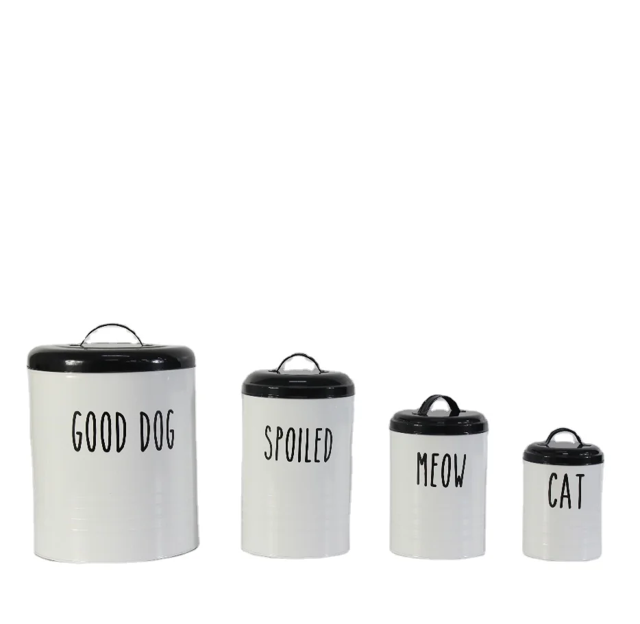 Top Sale Metal Kitchen Bread Box Sugar Coffee Tea Food Storage Container Pet Food Canister Set