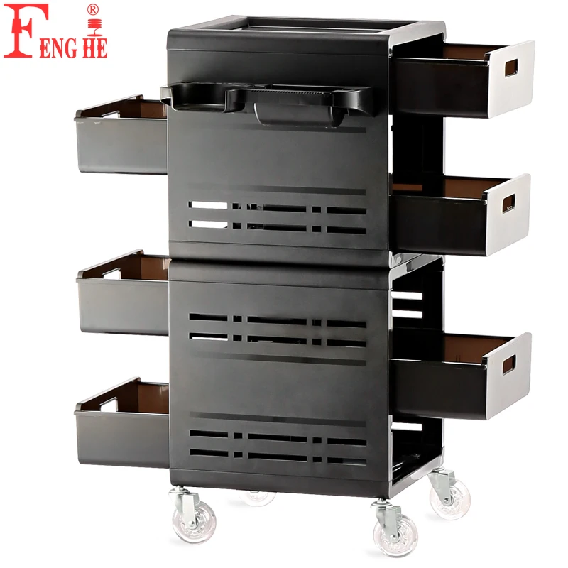 X5 Giante Salon SPA Beauty Rolling Trolley Cart Storage Organizer with 6 Drawers Lockable Hair Salon Utility Cart