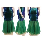 Costplay Costume Halloween Mermaid Princess Tail Skirt Sequined Beaded Skirt Sexy For Party