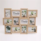Family Frame Wholesale Wood MDF Decorating Combination Collage Family Photo Frame With 12 Opening