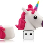 Usb Usb Stick 8gb Custom Shape USB Drive Soft PVC Cute Cartoon Unicorn USB Pen Drive OEM ODM USB Stick 8gb 16gb 32gb