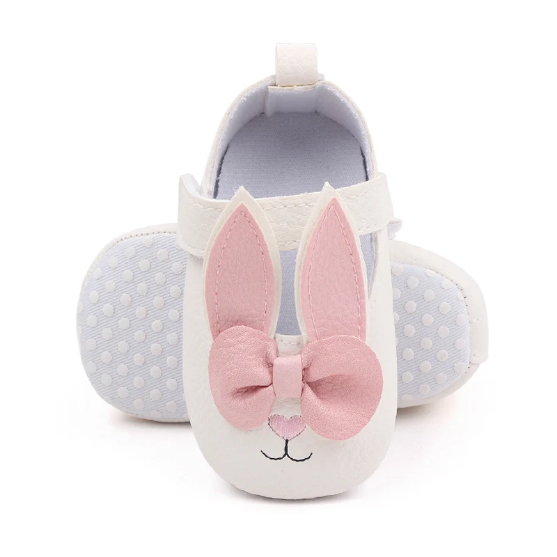 New Female Spring and Autumn Color Cartoon Rabbit Soft Bottom Infant Girls Shoes factory
