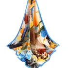 Wholesale Custom Fashion Stylish Printed Square Silk Scarf For Women