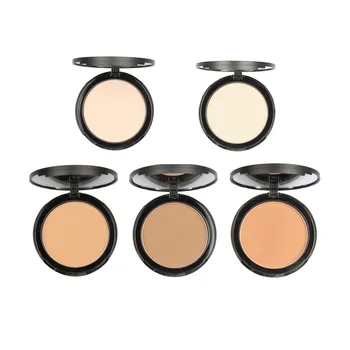 Best makeup 5 color face private label OEM pressed powder foundation and powder for all skin