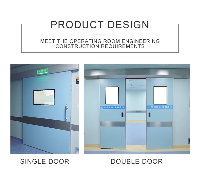 High quality X-ray proof automatic hospital door HDS CLEAN hermetic OT room medical auto sliding system door with modern design