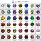 Cubic Zirconia Zirconia Cut 5A Cubic Zirconia 1mm- 2.5mm White Round Machine Cut Synthetic Gemstone