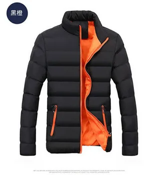 2022 New trend men's quilted jacket autumn and winter warm and windproof large size short-neck quilted Jacket