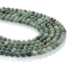 ZENPER India Agate Matte Stone Green Gemstones And Crystals Beads For Jewelry Making Loose DIY Bracelets