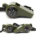 Compass 3 In 1 Outdoor Camping Climbing Survival Whistle With Thermometer And Compass Survival Kit