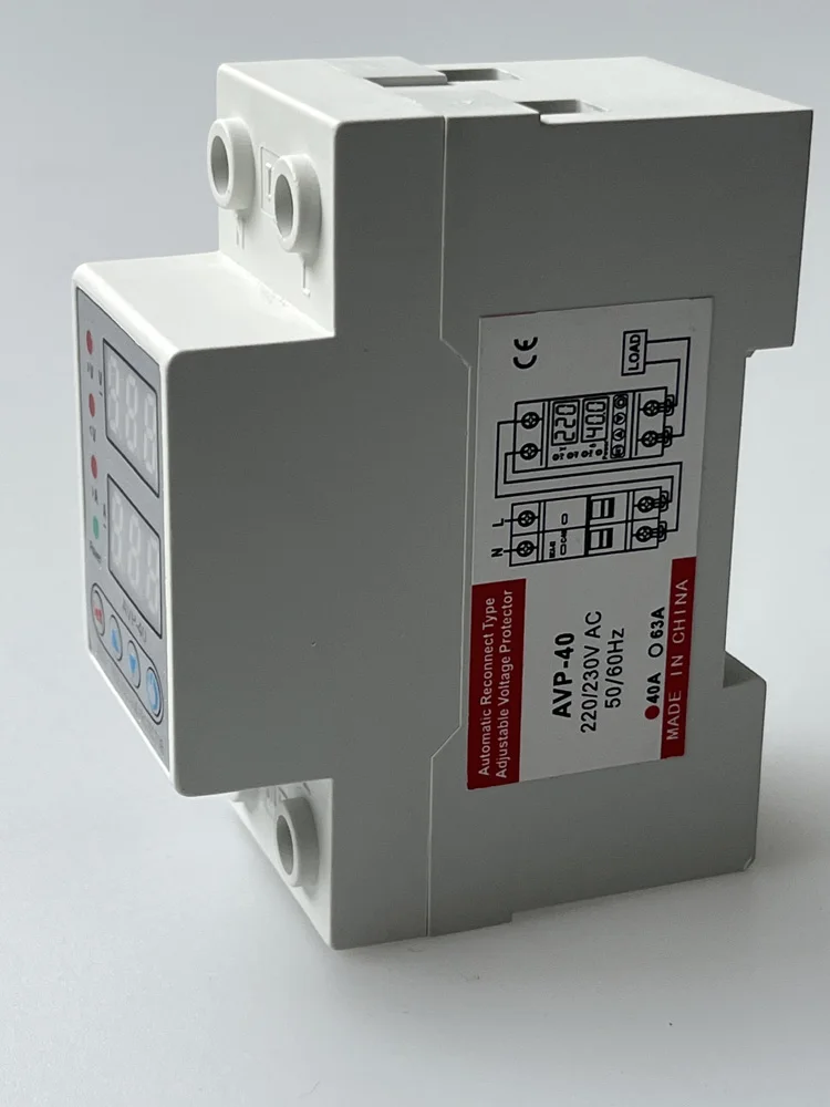 product 10 year strength factory provides avp 63a overvoltage and undervoltage protector  dual display digital current protector858-9
