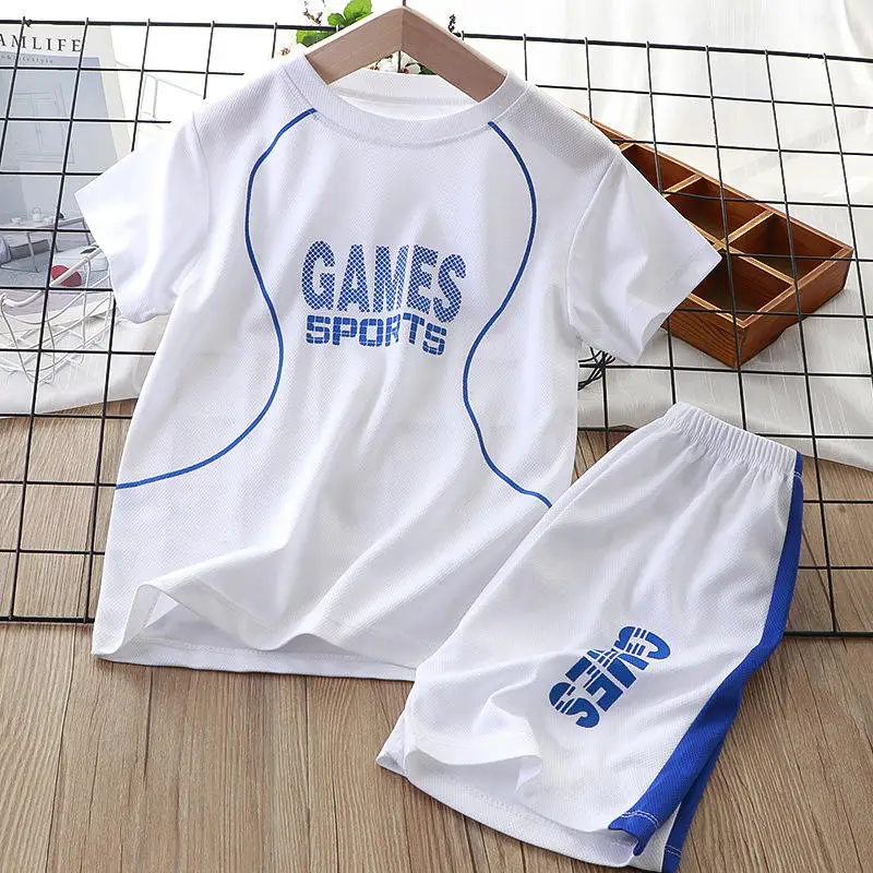 Baby Short Sleeve Shorts 2pcs Kids Quick-drying Jersey Set Summer Children's Sport Clothes Suit