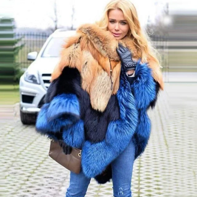 Fox Fur Poncho Real Fur Cape 