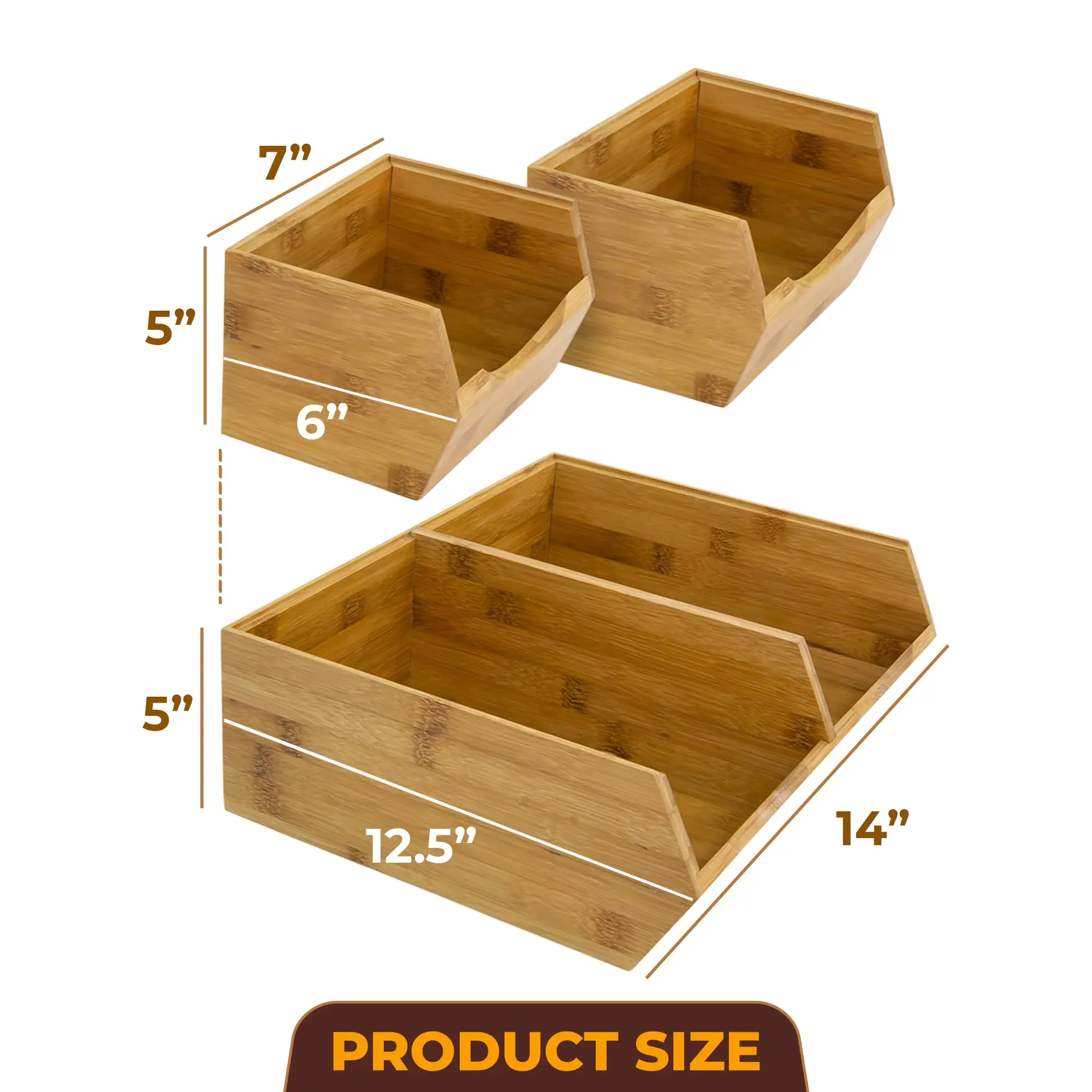 product 4 pieces bamboo organizer box storage holders racks fruits basket vegetable storage containers snack kitchen storage-9