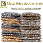 Metal Stud 14mm Metal Spike Round Double Cap Rivet Of Metal Stud Collision Nail Rock Leathercraft Belt Garment Bracelet