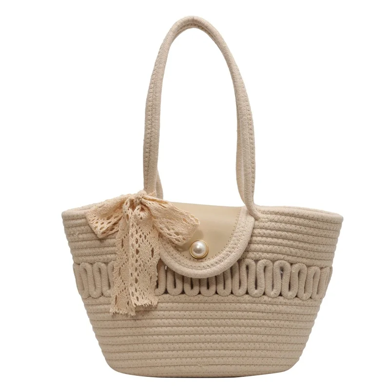 HUAYI  Cotton rope braided color customized Hand-woven bag