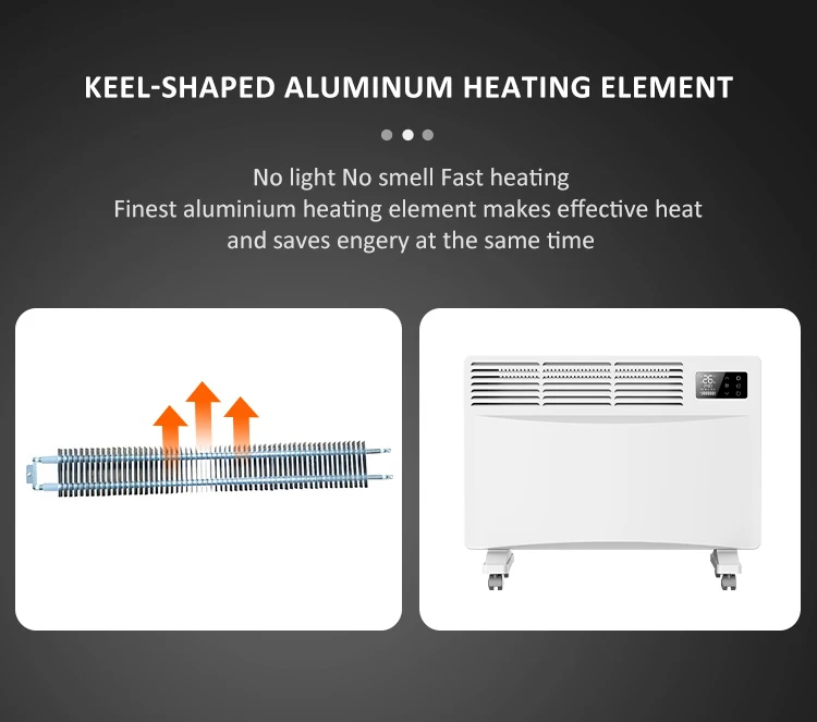 Electric Convector Heater, Wall, 500 W, Metal - detail 10