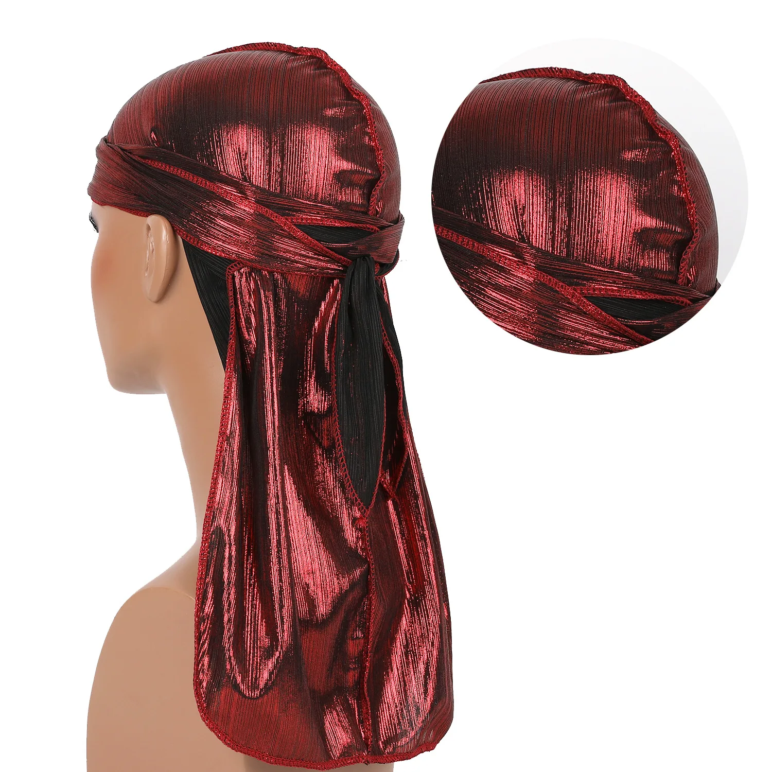 Hb0711 Unisex Durag Men Silky Durag Men Women Durags Bandanas Turban