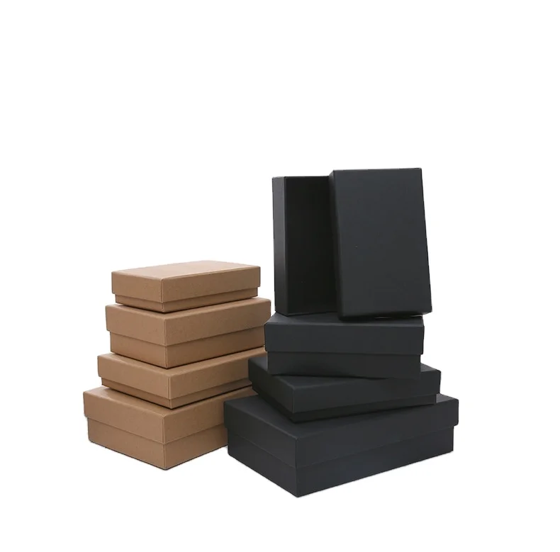 cardboard lid and base paper jewelry ring box accept custom logo