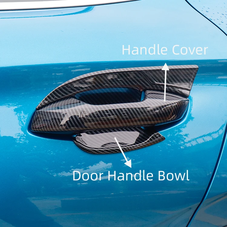 Yuan Plus tilbehør ABS karbonfiber ytre dørhåndtak dekorative deler for BYD Atto 3 Yuan Plus Atto3 detaljer
