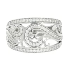 Ring Rings Gemstone Ring Sterling Ring CZ 925 Silver 1.5cts White Gemstone Rings Rhodium Plated CLASSIC Prong Setting