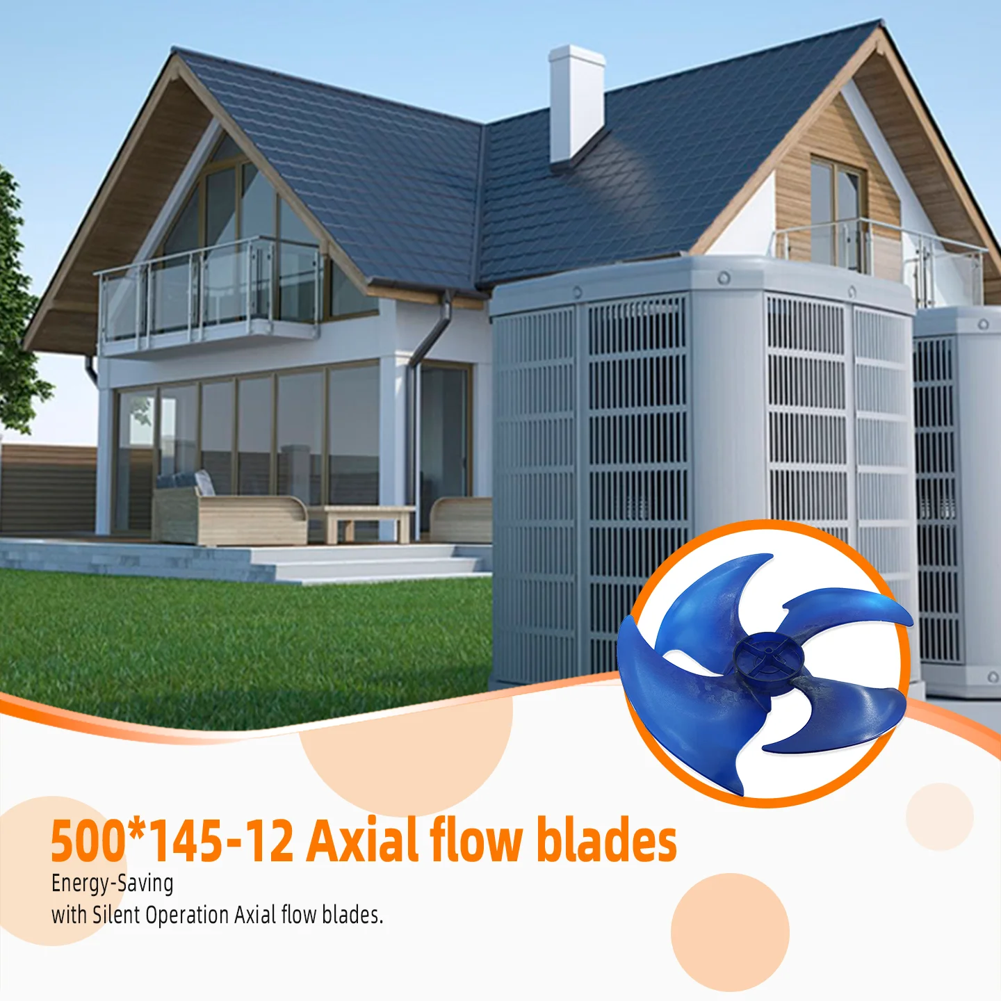 Axial Flow Fan, 4-blade, Plastic, 500*145*12-4 - detail 16