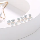 Cz Earrings Earrings Earrings Cz New S925 Sterling Silver CZ Zircon Round Small Diamond Stud Earrings