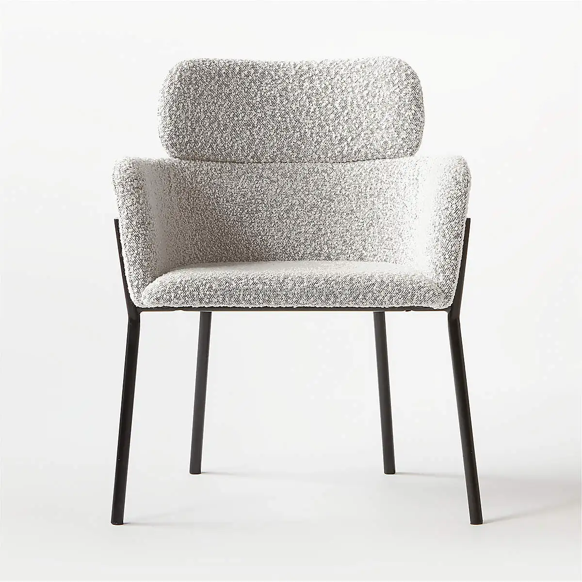 indoor table and chairs dining room furniture black and white boucle dining chair