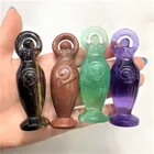 Wholesale Gemstone Wholesale Hand Carved Natural Different Gemstone Quartz Crystal Goddess Body Statue