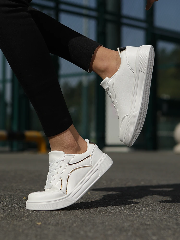 Hot Selling Women's EVA Skate Shoes Sporty Lace-Up Sneakers Easy-Matching Walking Anti-Slippery Running Shoes