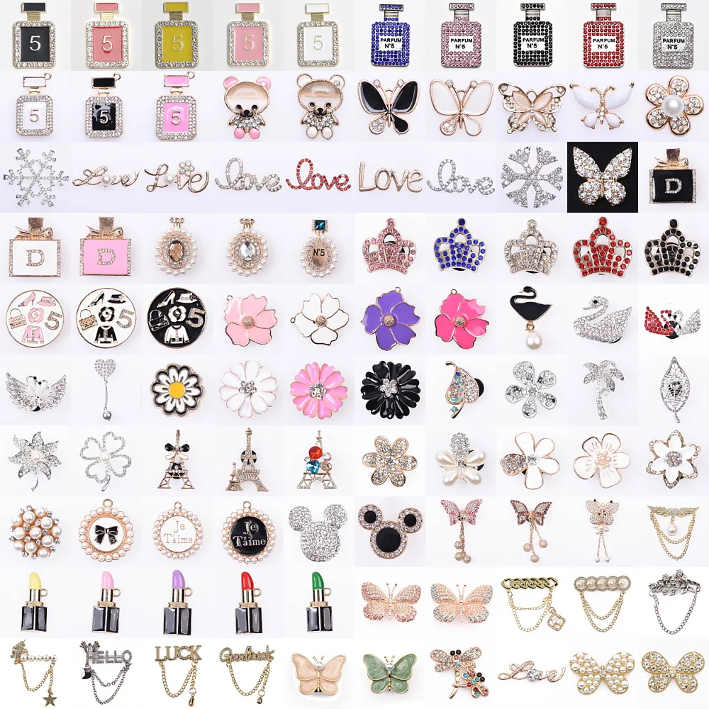 In Stock Fashion  Metal Cartoon character Designer metal bling designer Charms And Shoe Accessary