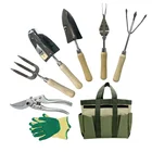 8 9 10 13 Pcs Pieces Heavy Duty Stainless Steel Home Gardening Decoration Hand Tool Kit Gift Garden Tools Wood