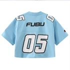 Top Fashion Summer Sports Breathable Mesh Custom Girls Women Crop Top Shirt
