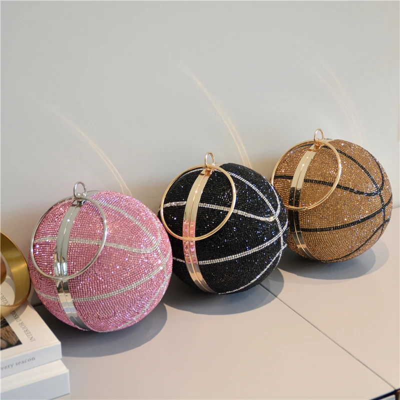 crystal basketball purse
