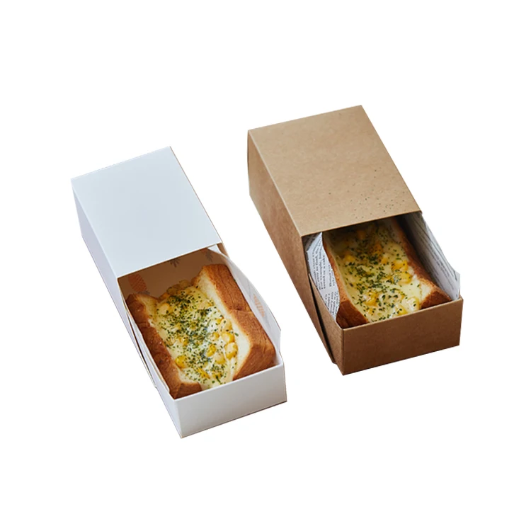 High Quality Food Packaging Bread Toast Paper Box Custom Logo And Size