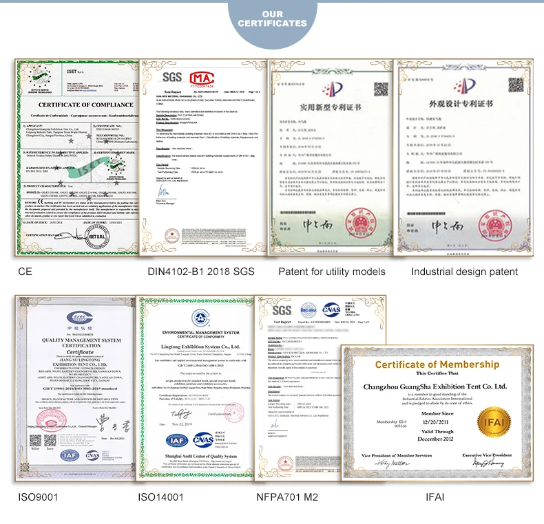 tent certificates