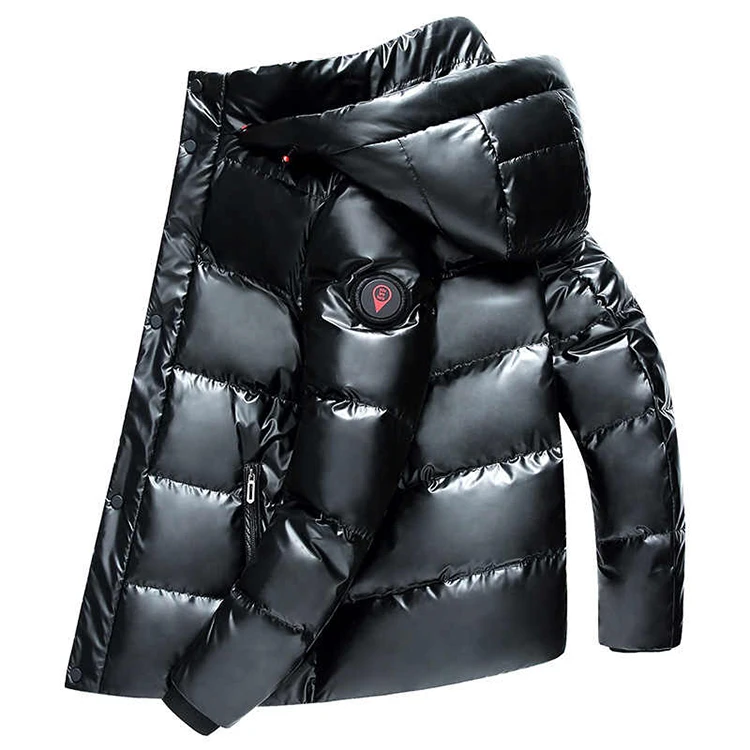 shiny black jacket mens