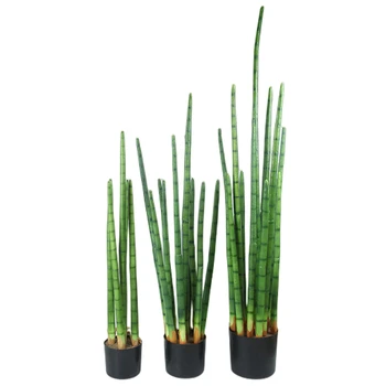 Lorenda PSC01 stick leaves bonsai staghorn orchid African sabah repeller grass the faux plant snake grass artificial in pot