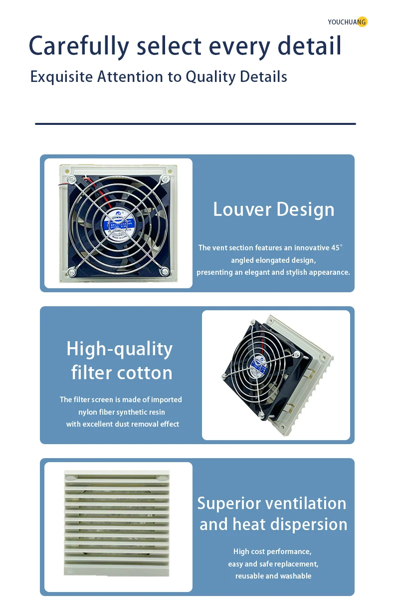 Industrial Ventilation Filter, Waterproof, Dc 24V, 85 CFM - detail 8