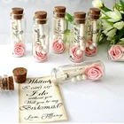 OurWarm Wedding Party Supplies 25ml Cork Stoppers Mini Small Glass Bottles With Label Tags Strings Stickers