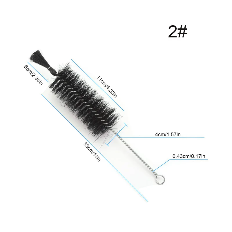 High Quality Pig Bristles And Horsehair Pipe Tube Sprial Cleaning Brush Bottle Washing Brush