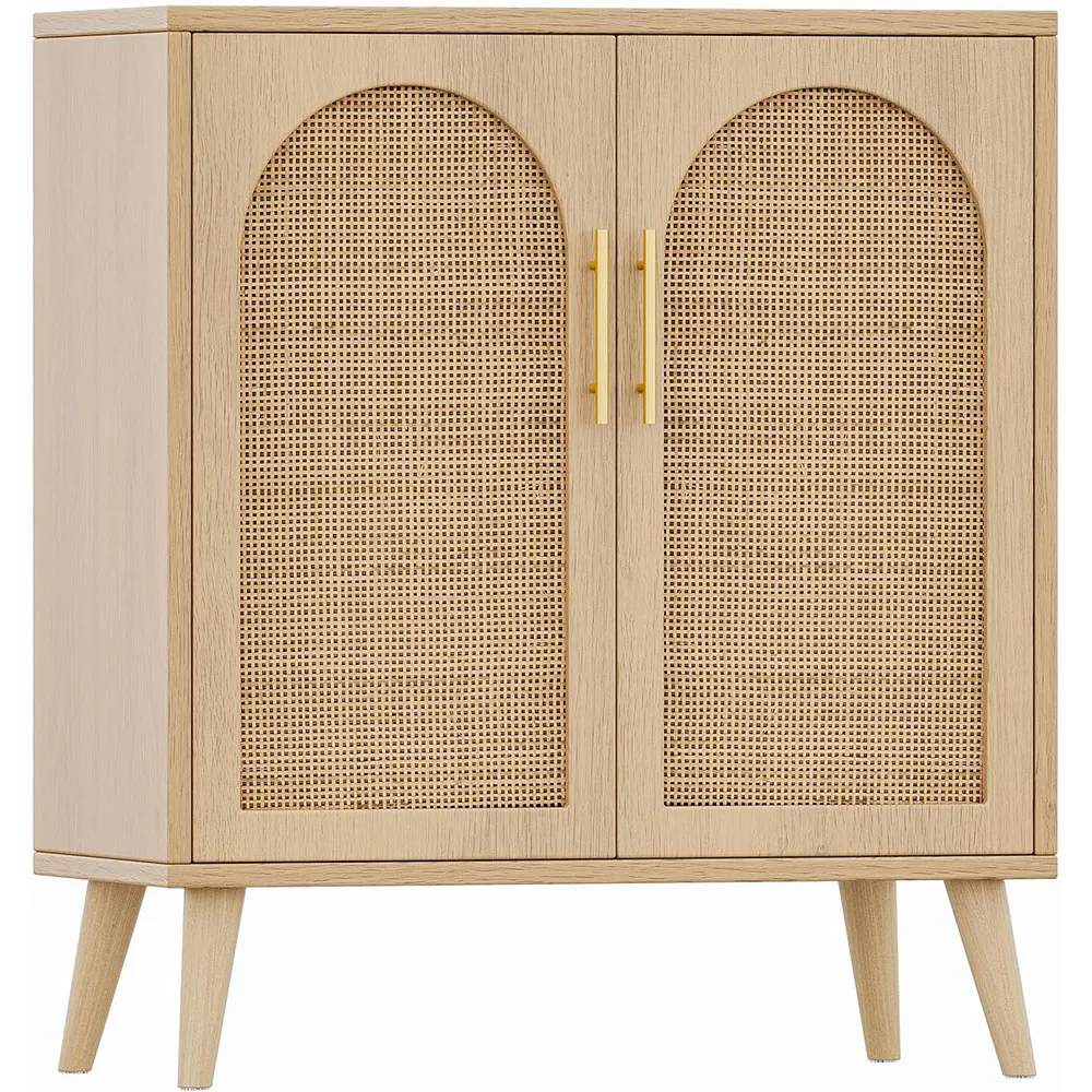 product modern sideboard buffet cabinet for home rattan storage wood doors accent bathroom floor and living room entryway-0