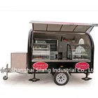 Black Customized Mobile Ice Cream Trailer/ Hamburger Hot Dog Camper Truck/ Wholesale Price Pizza Caravan