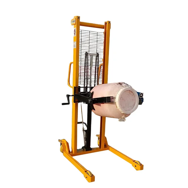 2023 Hot Sale Multi-Functional Oil Drum Handing Truck Manual Flipping And Pouring Forklift Stacker Hand Manual Forklift Prices