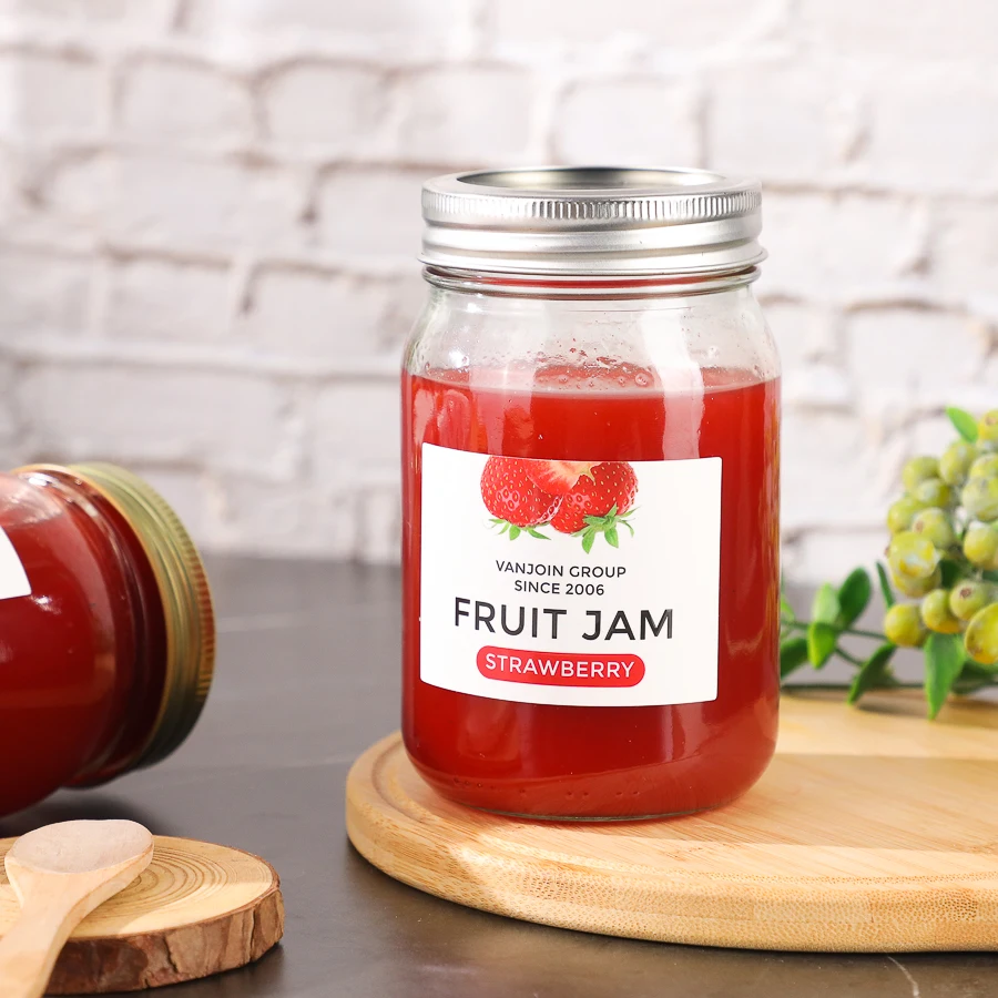 Supply 16oz 500ml Empty Wide Mouth Round Glass Honey Mason Jar Storage Jam Sauce Glass Jar For Pickle With Metal Lid