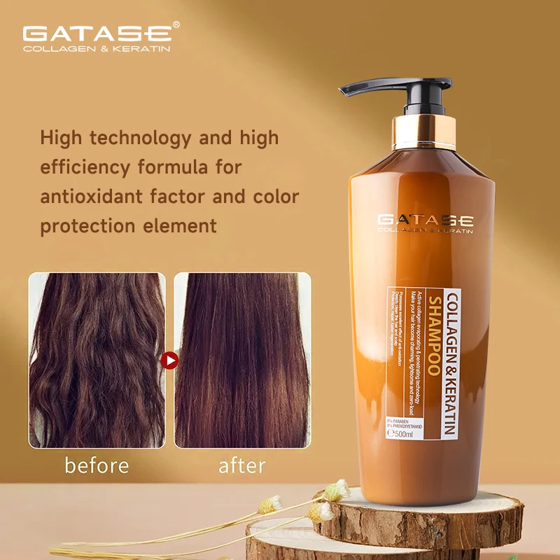 Home Use Hair Straightening Keratin Brazil Keratin Daily Care Shampoo 500ML Salon Shampoo