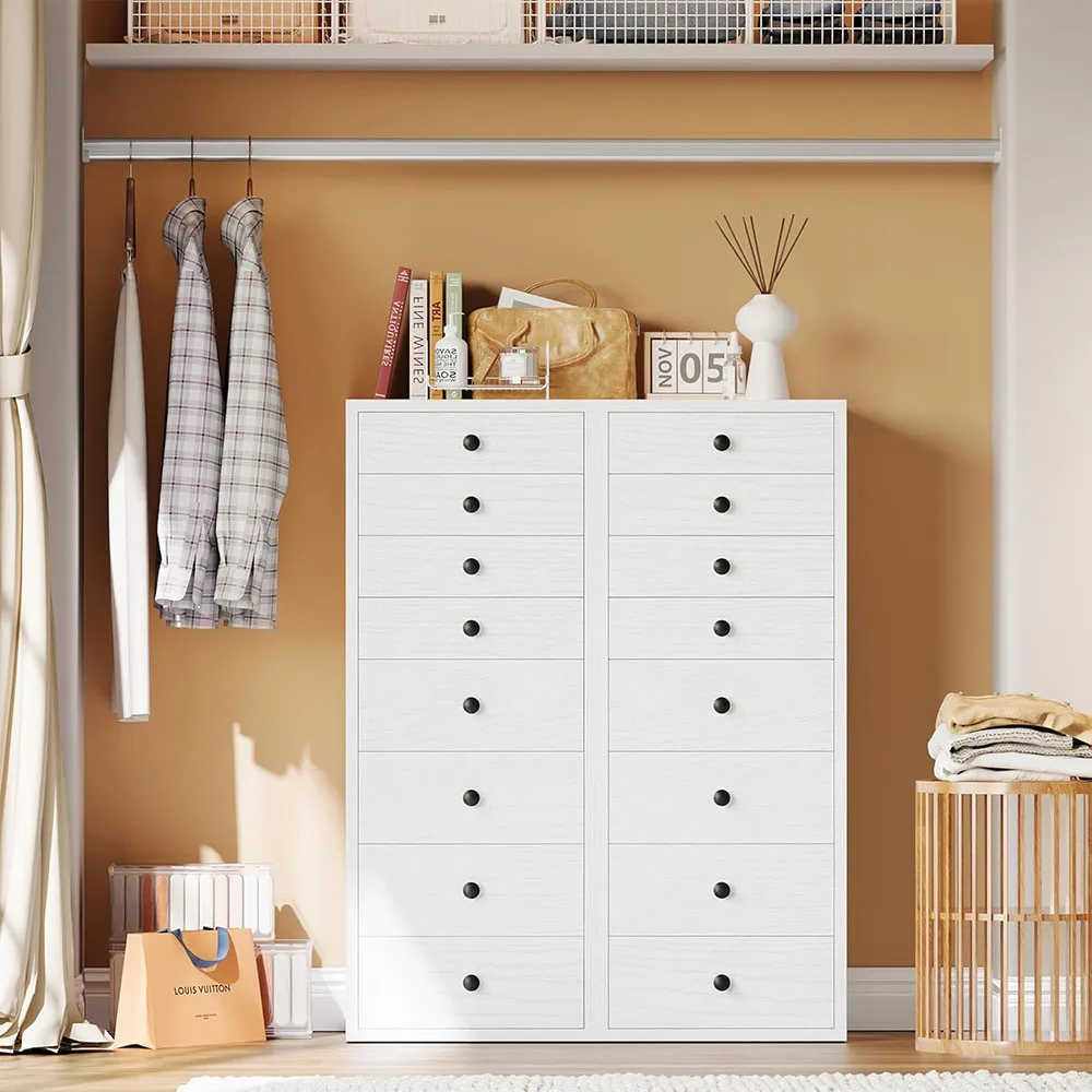 product modern 8 drawer dresser for bedroom tall narrow wood chest of drawers with storage organizers-5
