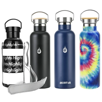 customized 500ml 600ml stainless steel vacuum insulated sports thermal thermos flask water bottle metal thermoses 1 litre