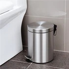 Bin Pedal Bin Factory New Arrival Stylish Modern Satin Finished Steel Wast Bin With Foot Pedal Trash Can
