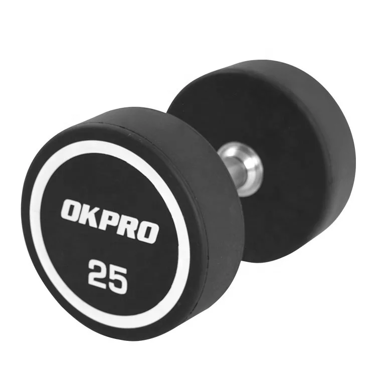 Okpro Free Weight Fitness Custom Logo Urethane Round Black Pu Dumbbells Set Buy Online - Buy Dumbbell Set,Weight Lifting Dumbbell,Custom Set Product on