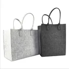 Ladies Fashion Promotional Recycled Felt Bag Custom Logo Ladies Shoulder Bag Shopping Bag